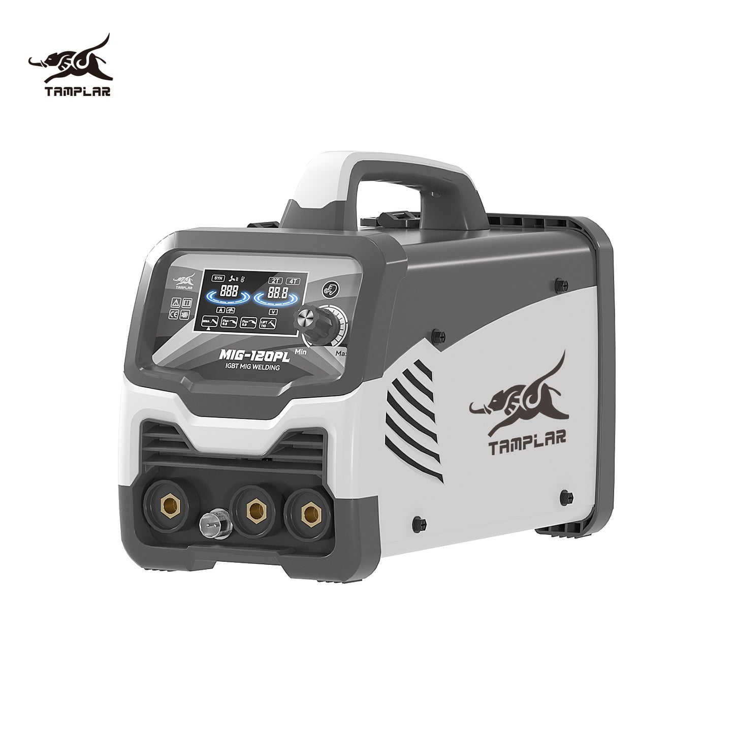 715MIG-120PL LCD Display 3-in-1 Welder, No Gas Required Modern Plastic Body European Standard Welding Machine Factory