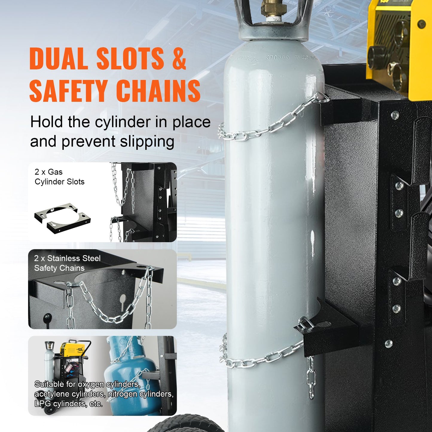 WTC3-T02 Wózek do ciężkich spawarek Tamplar z zamkiem, wózek MIG MMA TIG PLASMA Cutter