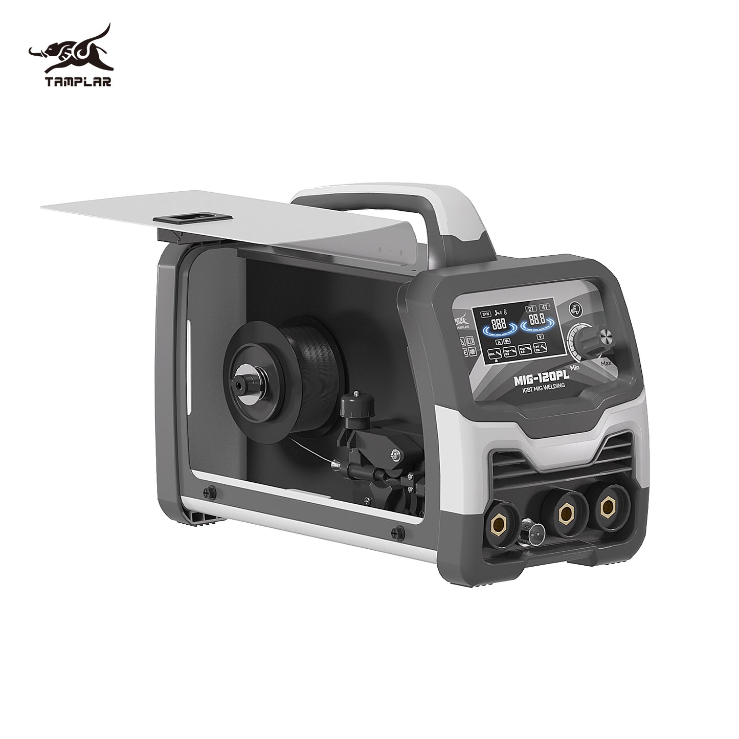 715MIG-120PL LCD Display 3-in-1 Welder, No Gas Required Modern Plastic Body European Standard Welding Machine Factory