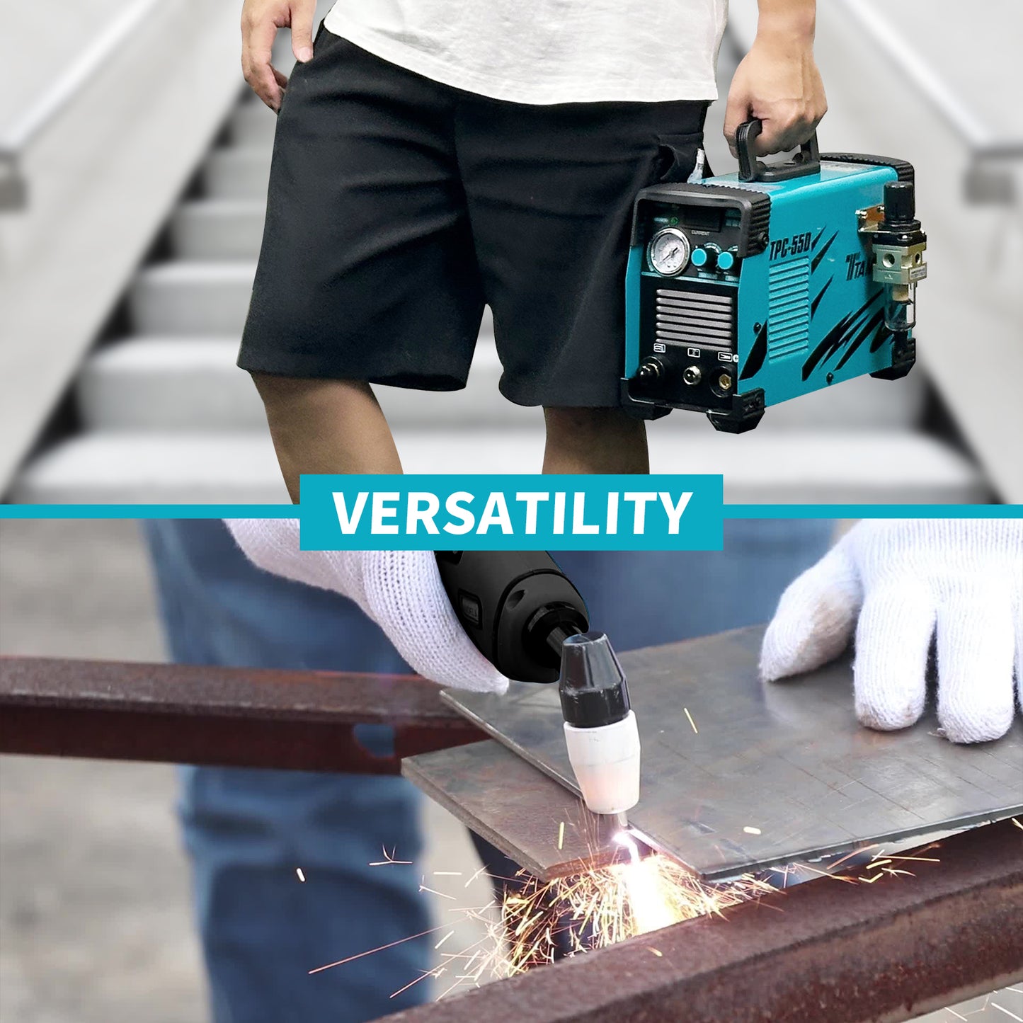 TTAMPLAR 55Amp przecinarka plazmowa - dotykowa maszyna do cięcia plazmowego z zasilaniem 110V/220V