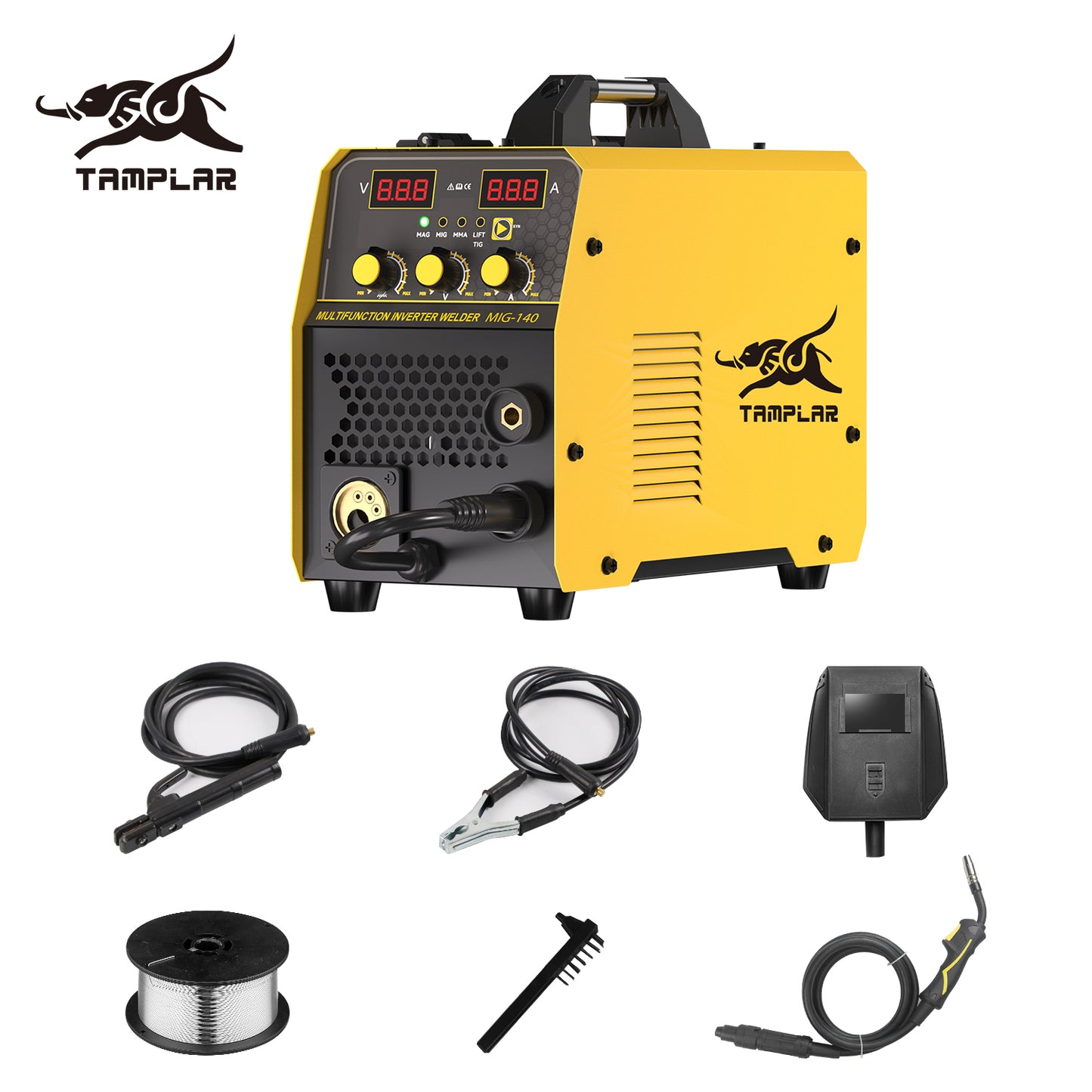 MIG-140P TAMPLAR 5kg mini welding machine portable 4 in 1 welder soldadora mig 140A