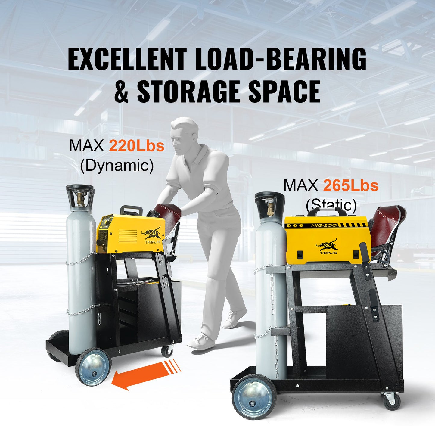 WTC3-T03 Szafka z szufladami wózek do przechowywania przecinarki plazmowej, spawarki mig, wózek do spawania mma tig, wózek do cięcia plazmowego