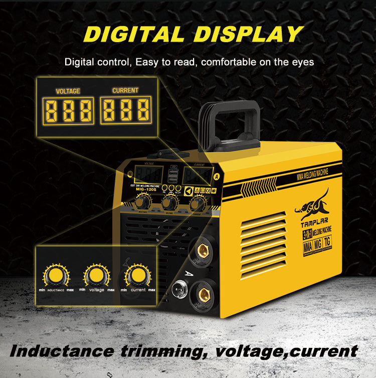 MIG-1203 Hot selling mini welder mig tig mma 120a 220v 3 in 1 metal weld mig welder flux core inverter welder machine  mig welders inverter