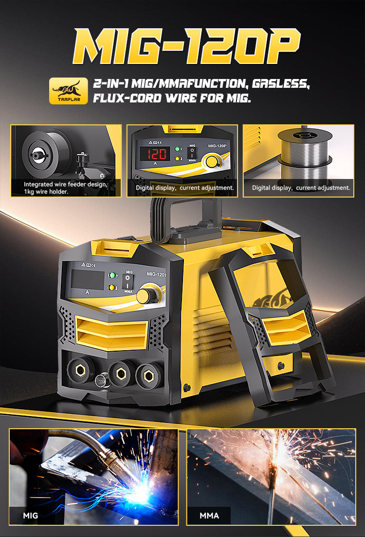 MIG-1202P High Quality Wholesale Mig Mma 2 In 1 Mig Welding Machine Without Gas Welder welding machine