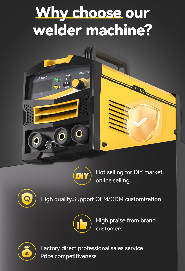 MIG-1202P High Quality Wholesale Mig Mma 2 In 1 Mig Welding Machine Without Gas Welder welding machine
