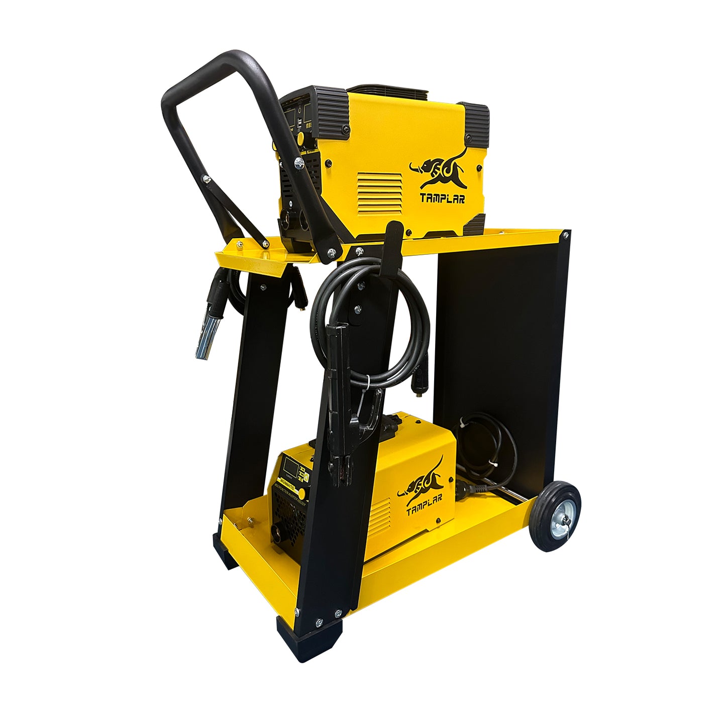 WTC2-T01 Wózek narzędziowy spawalniczy z dwoma warstwami i dużym tylnym kołem