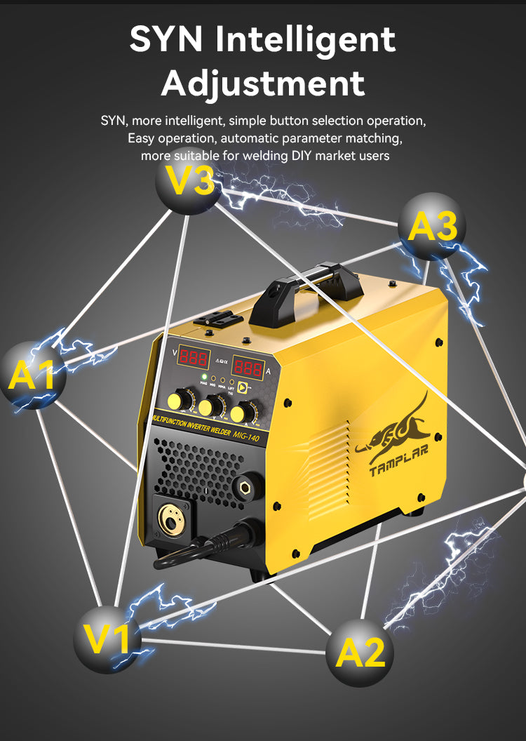 MIG-140P TAMPLAR 5kg mini welding machine portable 4 in 1 welder soldadora mig 140A
