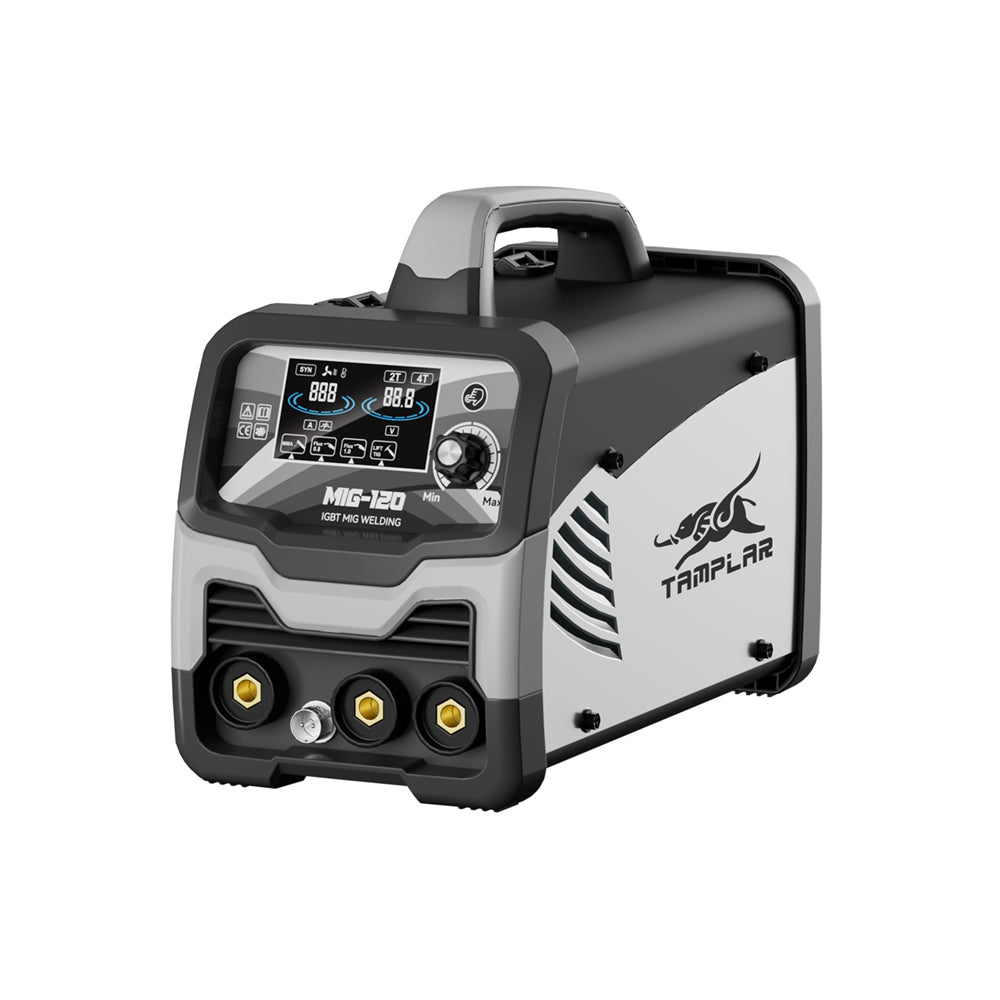 715MIG-120PL LCD Display 3-in-1 Welder, No Gas Required Modern Plastic Body European Standard Welding Machine Factory