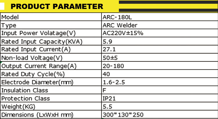 ARC-180L Popular Style Igbt Arc Inverter Welding Mini Portable 180A LCD welding machine manual metal other Arc Welders