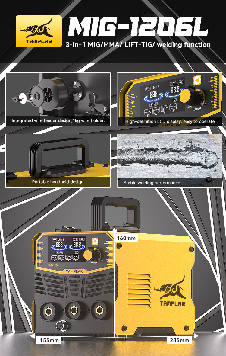 MIG-1206L All-in-One Welding Machine Supplier | MIG TIG MMA Multi Function Welder | CE Certified Factory Exporter