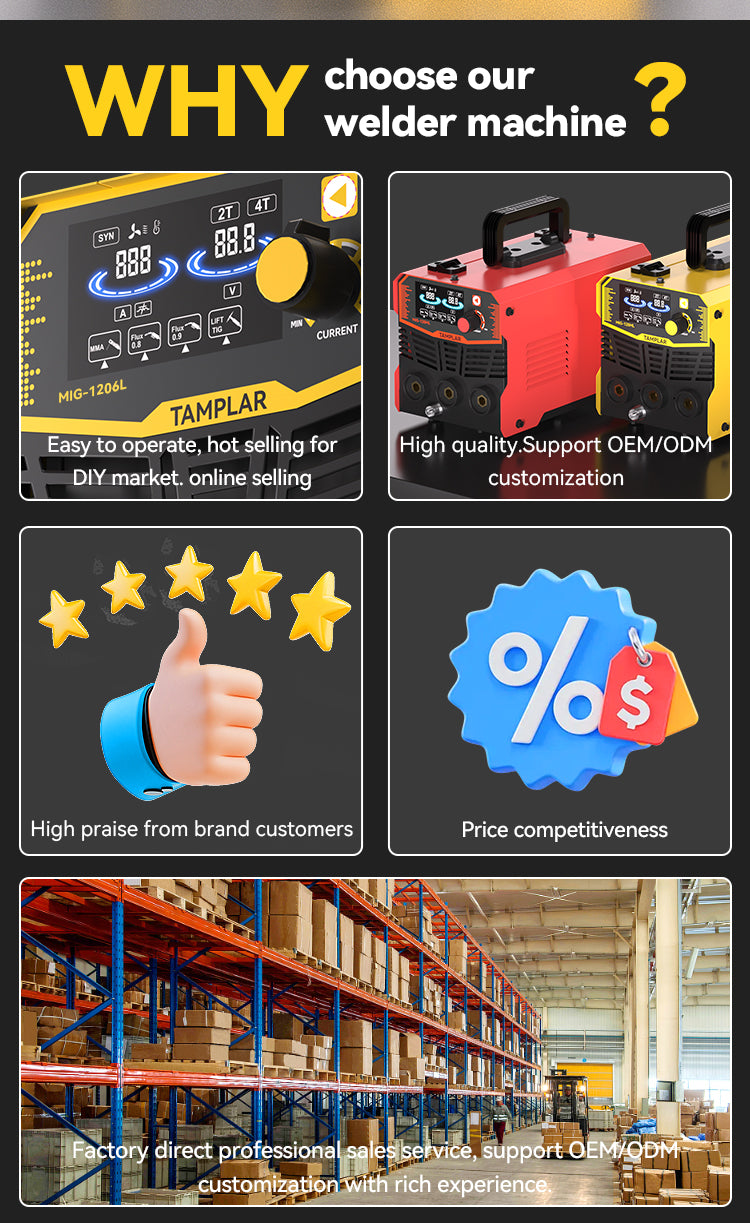 MIG-1206L All-in-One Welding Machine Supplier | MIG TIG MMA Multi Function Welder | CE Certified Factory Exporter