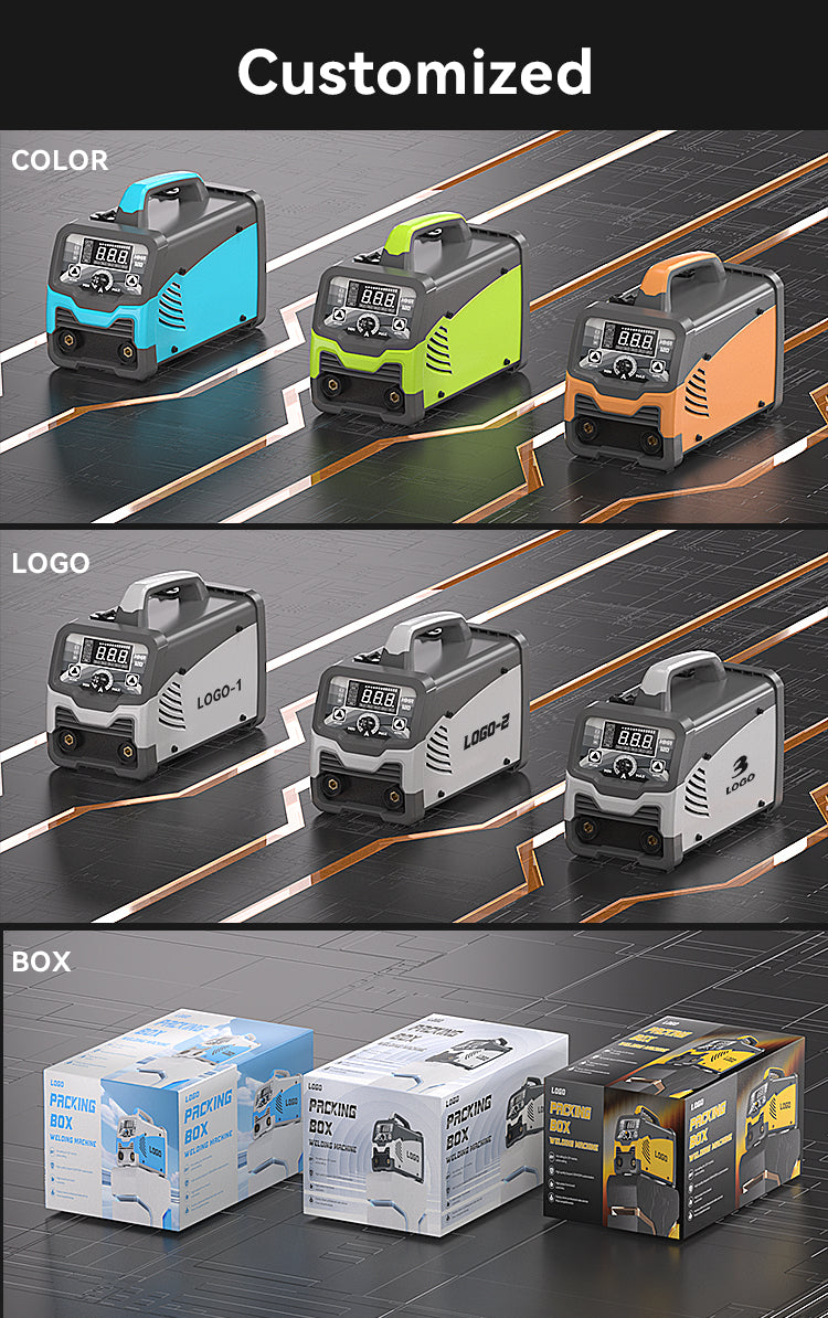 715MIG-120PL LCD Display 3-in-1 Welder, No Gas Required Modern Plastic Body European Standard Welding Machine Factory