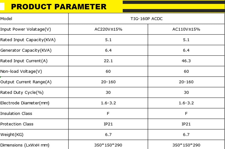 TIG-160PACDC Wholesale Tig welding machine argon high frequency welding tool welder machine