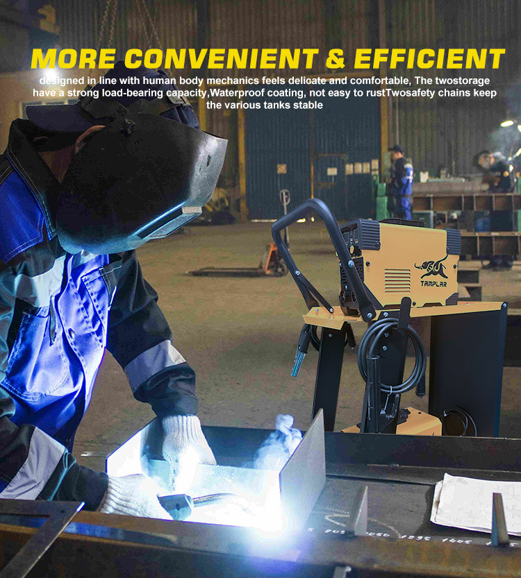 WTC2-T01 Wózek narzędziowy spawalniczy z dwoma warstwami i dużym tylnym kołem