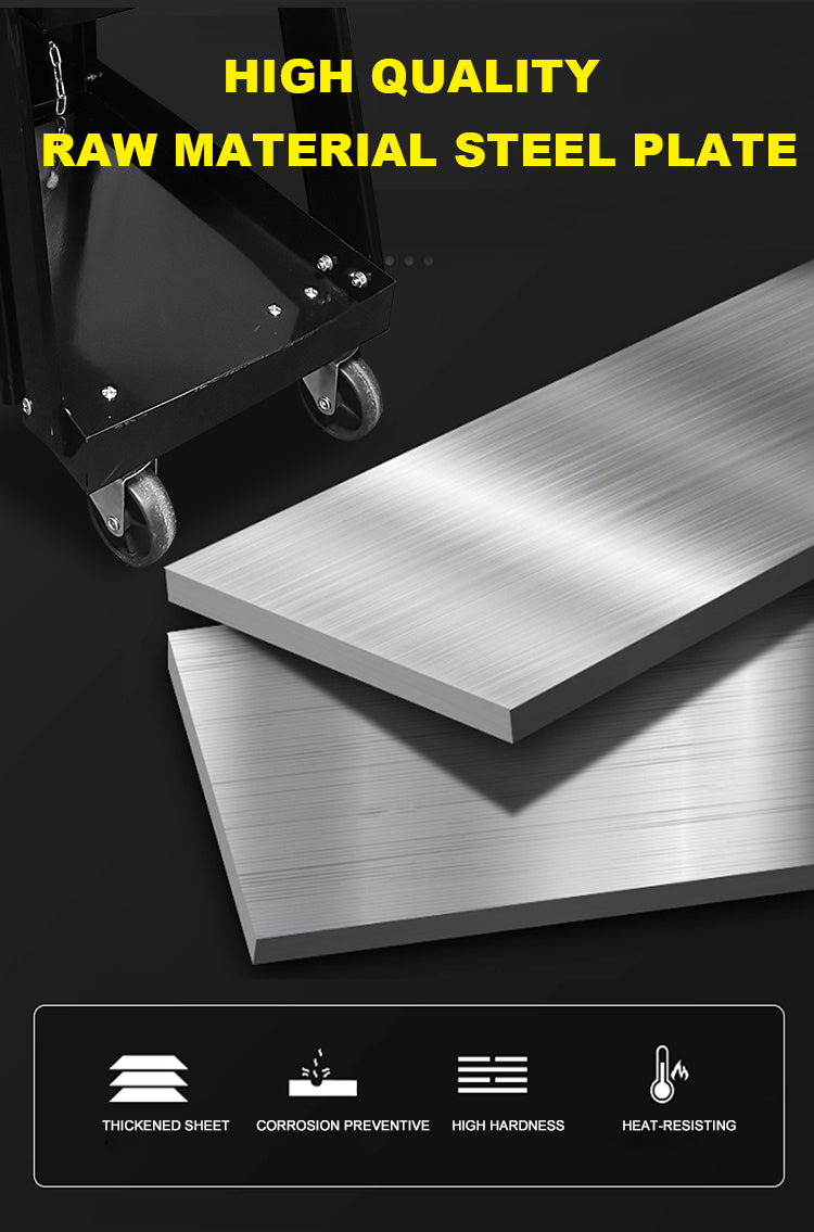 WTC3-T01 Wysokiej jakości wytrzymały wózek spawalniczy 3-poziomowy do spawarek MIG TIG, przecinarek plazmowych, warsztatowy wózek na narzędzia z łańcuchem do butli gazowych