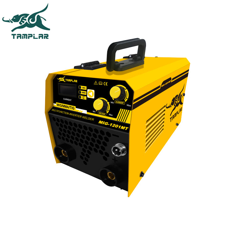 MIG-1201MT Professionell gefertigtes Metall-MIG-Schweißgerät, Doppelknopf, gaslos, Multifunktion, 110V