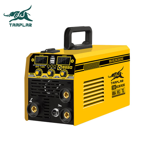 MIG-1203 Hot selling mini welder mig tig mma 120a 220v 3 in 1 metal weld mig welder flux core inverter welder machine  mig welders inverter