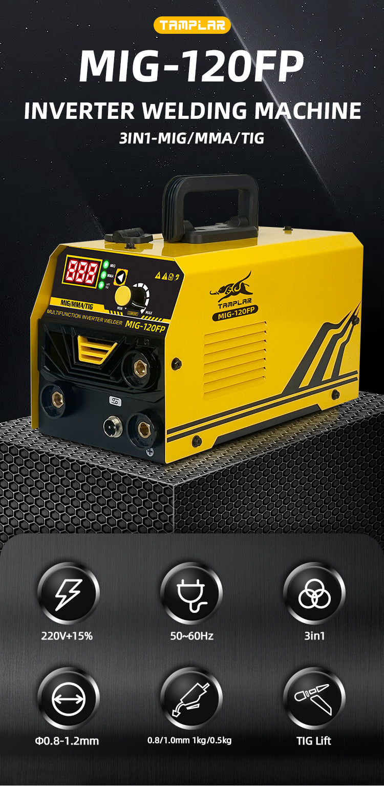 MIG-120FP 2024 new tamplar 3 in 1 inverter welding machine portable 220V mig welder machine maquina para soldar