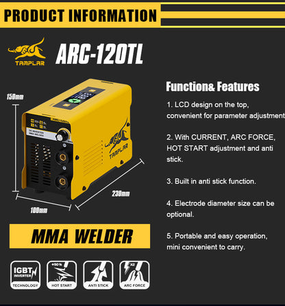 ARC-120TL Tamplar welding machine mma welder arc machine welding tamplarweld