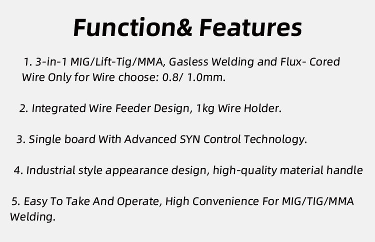 MIG-1205PV Mig High Performance Welding Machine 220V 120A Free Spare Parts Mig multifunction welding machine with accessories