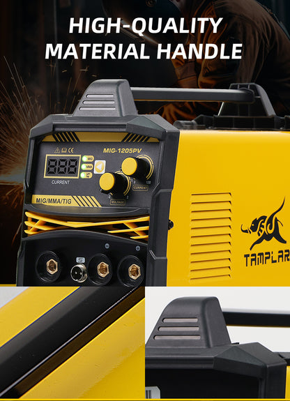 MIG-1205PV Mig High Performance Welding Machine 220V 120A Free Spare Parts Mig multifunction welding machine with accessories