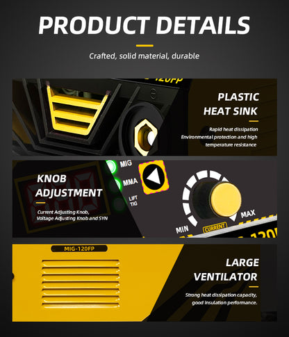 MIG-120FP 2024 new tamplar 3 in 1 inverter welding machine portable 220V mig welder machine maquina para soldar