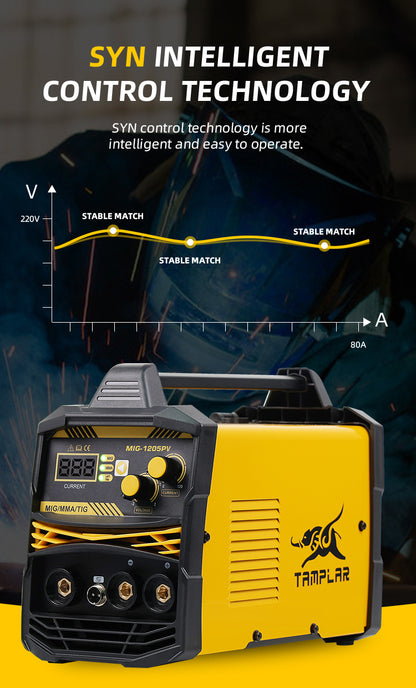 MIG-1205PV Mig High Performance Welding Machine 220V 120A Free Spare Parts Mig multifunction welding machine with accessories