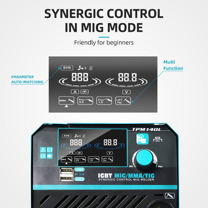 TTAMPLAR TPM-140L MIG welding machine with LCD