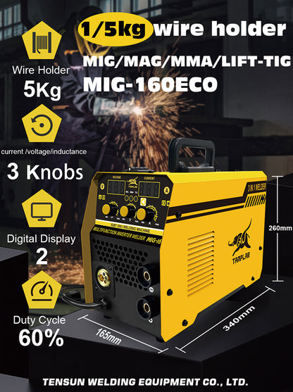 MIG-160E High quality MIG-160E inverter two digital display custom brand mig welder portable soldadora inverter