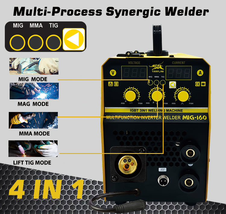 MIG-160E High quality MIG-160E inverter two digital display custom brand mig welder portable soldadora inverter