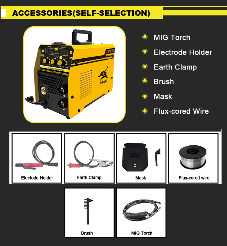 MIG-160E High quality MIG-160E inverter two digital display custom brand mig welder portable soldadora inverter