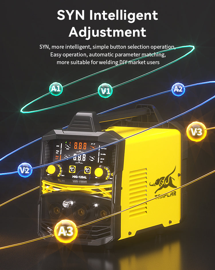 MIG-120AL TAMPLAR Aluminum Welder 120A 110V or 220V 5 in 1 mig Welding Machine portable Gas/Gasless Flux MIG/Lift TIG/Stick weld