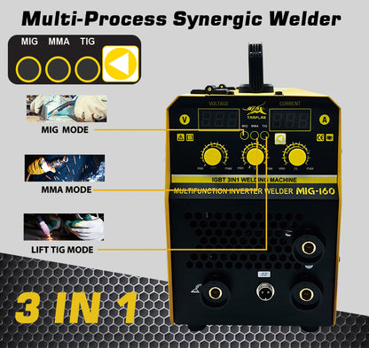 MIG-160E Wire feeder 1kg 5kg mig welders 220v Inverter arc mig tig welding machine portable 3 in 1 welder machine