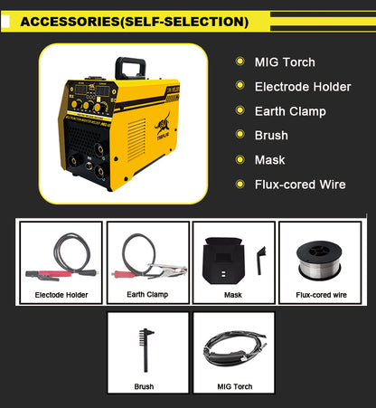 MIG-160E Wire feeder 1kg 5kg mig welders 220v Inverter arc mig tig welding machine portable 3 in 1 welder machine