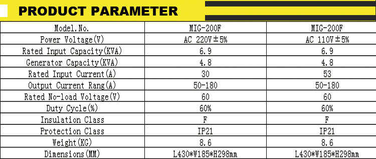 MIG-200 High quality mig welder 4 in 1 mma mig mag lift-tig arc welder mig portable welding machines