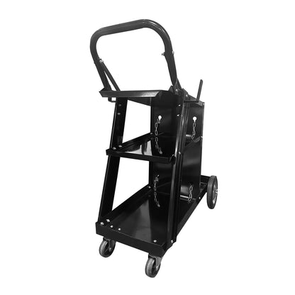 WTC3-T01 High Quality Heavy Duty for MIG TIG Welder Plasma Cutter 3 Tier Moving workshop welding trolley Gas Cylinder chain tool Cart