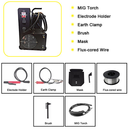 MIG-250I China supplier Building Material Shops Gasless 1Kg Wire Holder 220V Analog Gasless Welding Machine