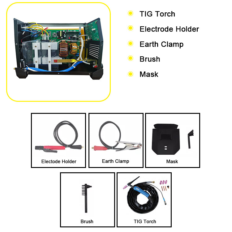 TIG-160PC Factory Sale Inverter 220V Tig Mma clean 3 in 1 welding machine 160amp Igbt Pulse Small Tig Welder