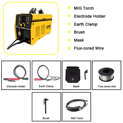 MIG-160DV Metal Panel Household Mig Welder Set IGBT Mini Mig Welder Without Gas Mig Welding Machine