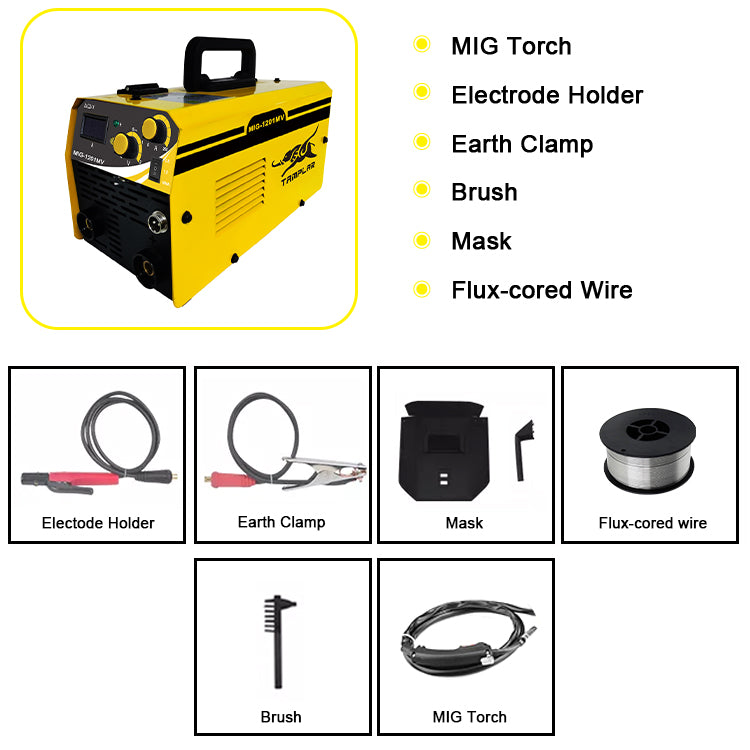 MIG-1201MV OEM customization small portable Metal Gasless 110V Voltage Regulation Eletrica Machine Welding mig welder gasless