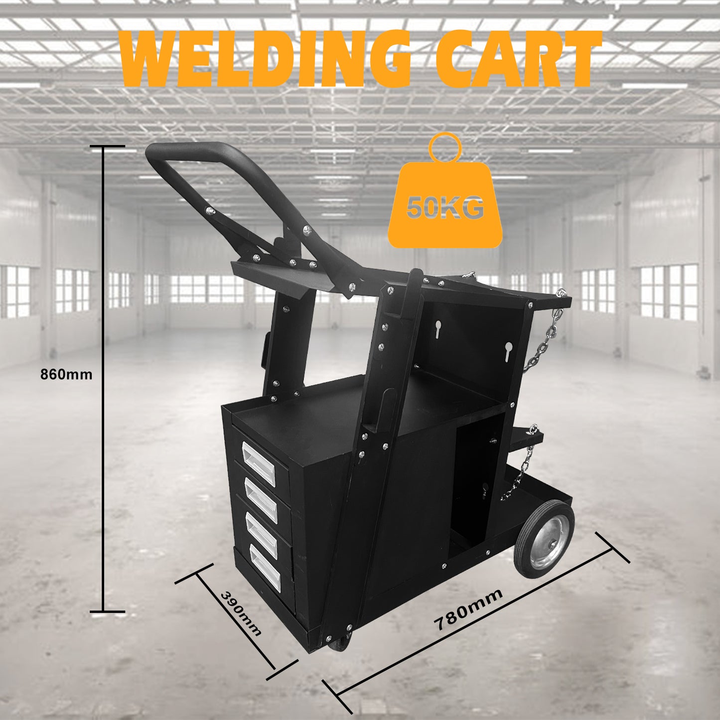 WTC3-T03 Drawer cabinet plasma cutter storage welding machine mig welder cart mma tig plasma cutting machine cart