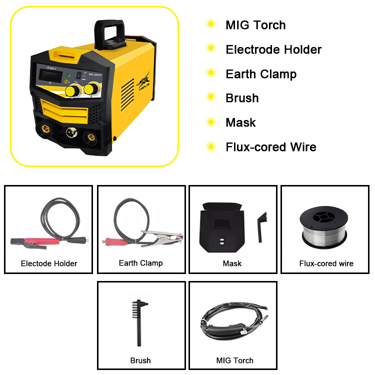 MIG-1201PV Portable Gasless 1Kg Wire Holder Plastic 110V Voltage Regulation Professional portable 120A Welding Machine