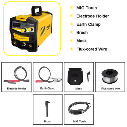 MIG-1202PV New Portable Gasless 1Kg Wire Holder Mma Mig Plastic 220V Voltage Regulation Modern no gas Welding Machine mig welder