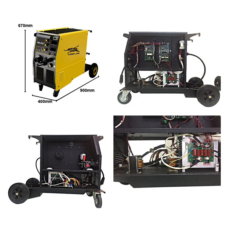 MIG-250T Three Borad Gasless 15Kg Wire Feeder Trolley Quality Welding Machine