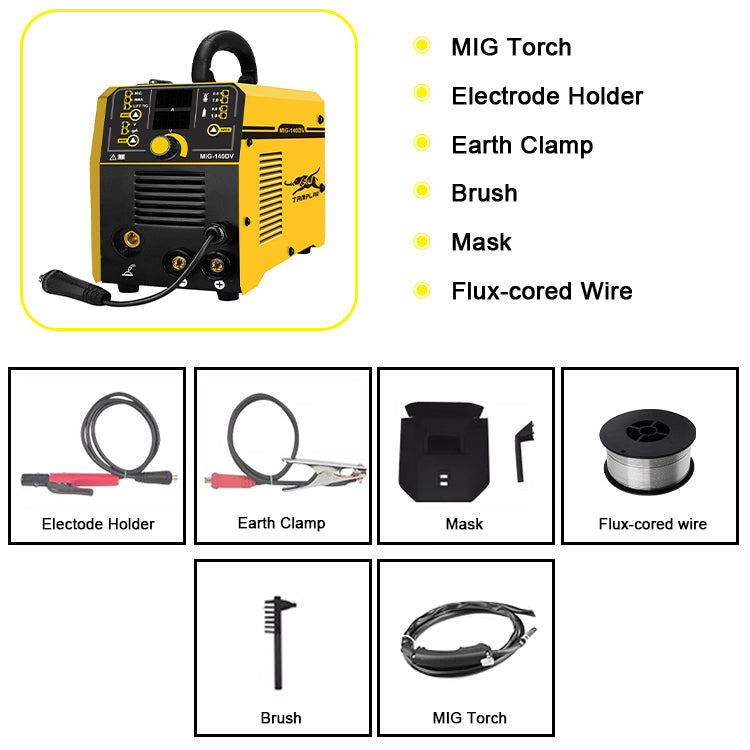 MIG-140DV Popular Style Dual voltage  Arc Welding Mini Portable Stick Arc Welders Flux Special Mig Welding Machine