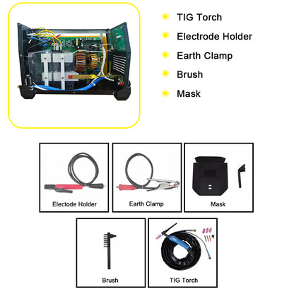 TIG-200PC 220V Igbt Inverter Welding Machine Small 3 In 1 Tig Mma Pulse Tig Welder