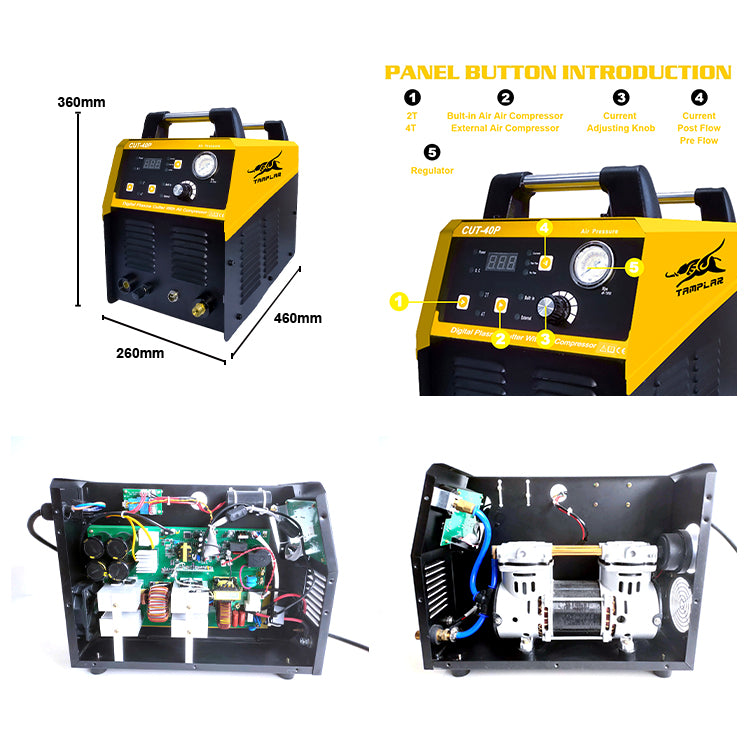 CUT-40P Reliable Quality Voltage 220V 2T 4T Internal Air Compressor Plasma Welding Machine