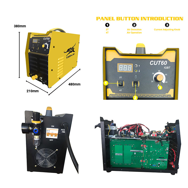 CUT-60 China wholesale Dual Voltage 220V 380V Non-Touch Cutting Thickness 15Mm Cutting Surface 8Mm Plasma Cutter