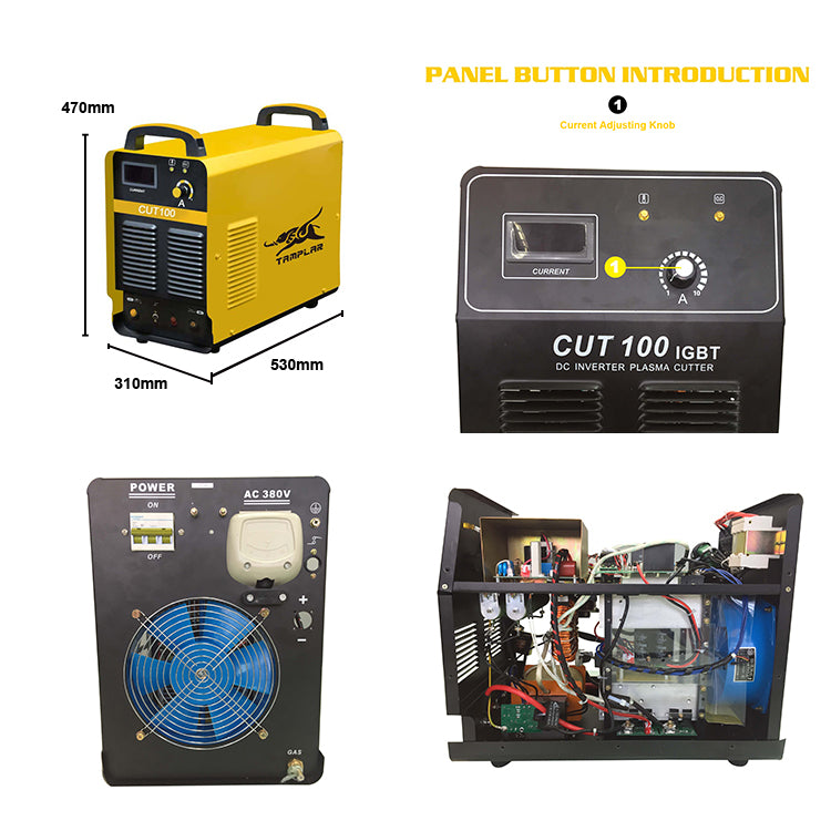 CUT-100 380V Igbt Non Contact Thickness 35Mm 2T 4T Cutting Thickness 35Mm Best Cutting Surface 25Mm Plasma Cutter