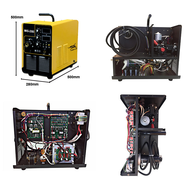 MIG-250I China supplier Building Material Shops Gasless 1Kg Wire Holder 220V Analog Gasless Welding Machine